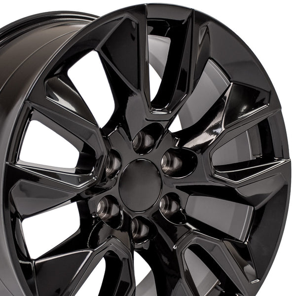 20 inch Rim Fits Silverado 1500 RST CV32 20x9 Gloss Black Chevy Truck Wheel