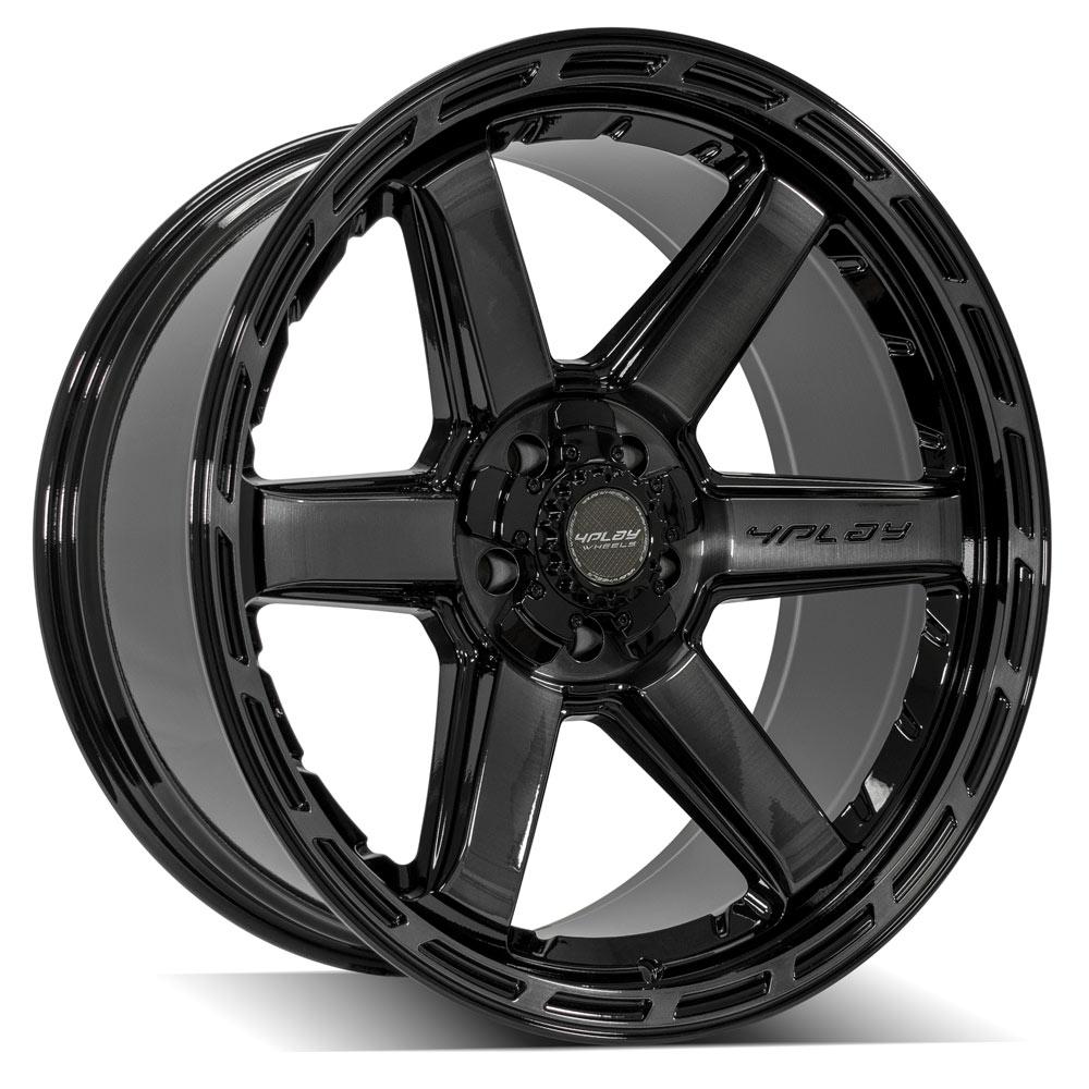 22" 4PLAY GEN3 Wheel fits GM-Ford-Lincoln-Nissan-Toyota - 4P63 Brushed Black 22x10