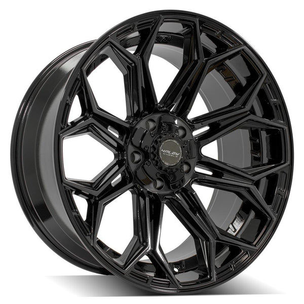 22" 4PLAY GEN3 Wheel fits Ram-Dodge-Jeep-GM-Ford - 4P83 Brushed Black 22x10