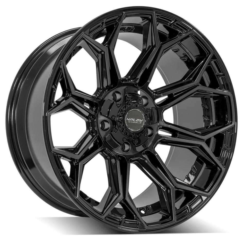20" 4PLAY GEN3 Wheel fits Ram-Dodge-Jeep-GM-Ford - 4P83 Brushed Black 20x10