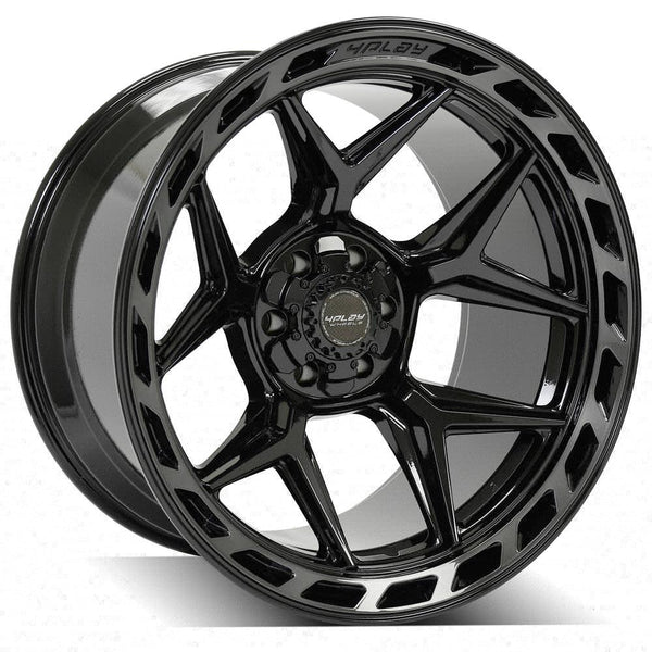 22" 4PLAY GEN3 Wheel fits Ram-Dodge-Jeep-GM-Ford - 4P55 Brushed Black 22x12