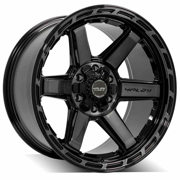 20" 4PLAY GEN3 Wheel fits Ram-Dodge-Jeep-GM-Ford - 4P63 Brushed Black 20x10