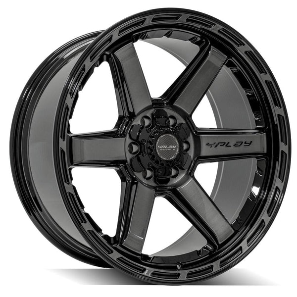 22" 4PLAY GEN3 Wheel fits Ram-Dodge-Jeep-GM-Ford - 4P63 Brushed Black 22x10