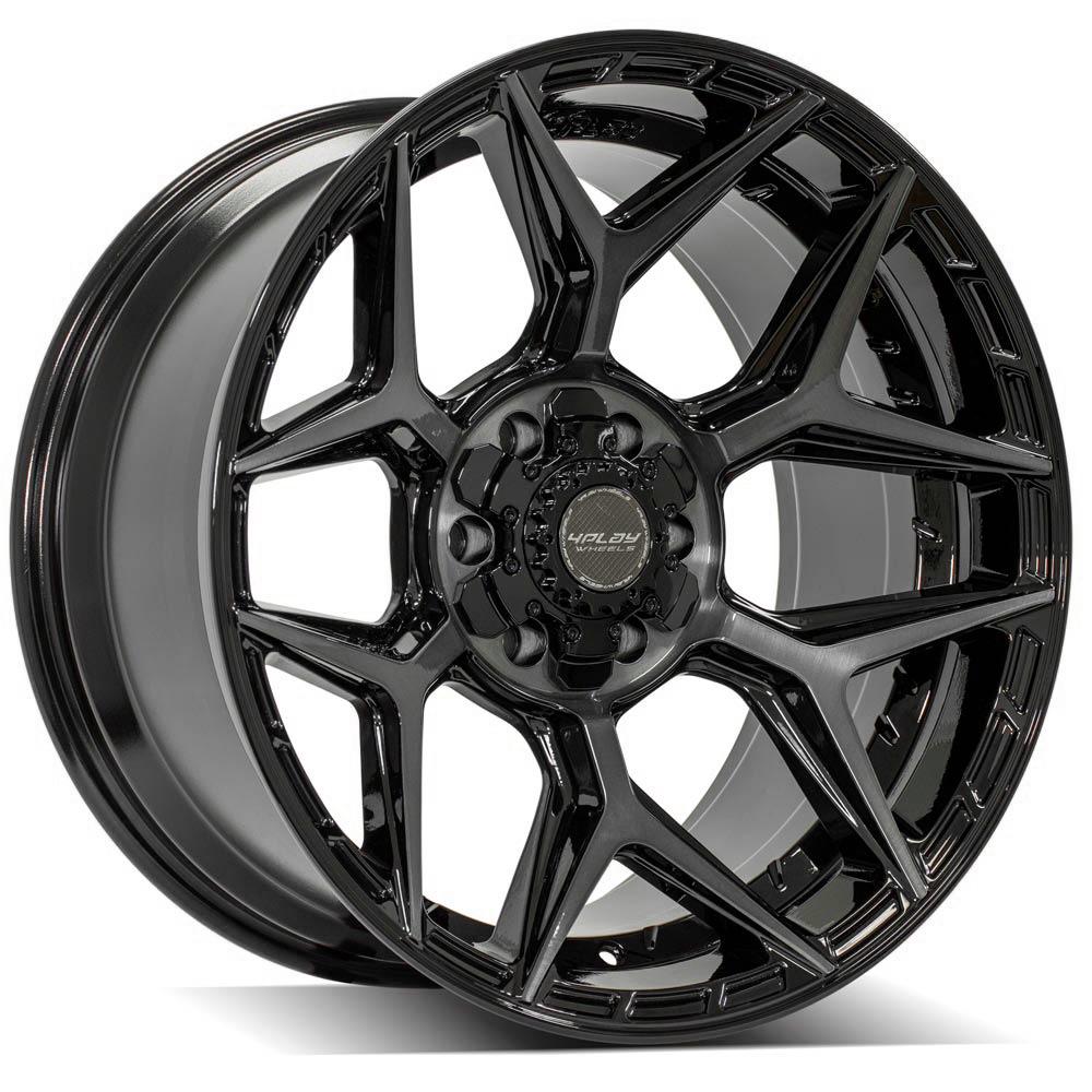 20" 4PLAY GEN3 Wheel fits GM-Ford-Lincoln-Nissan-Toyota - 4P06 Brushed Black 20x10