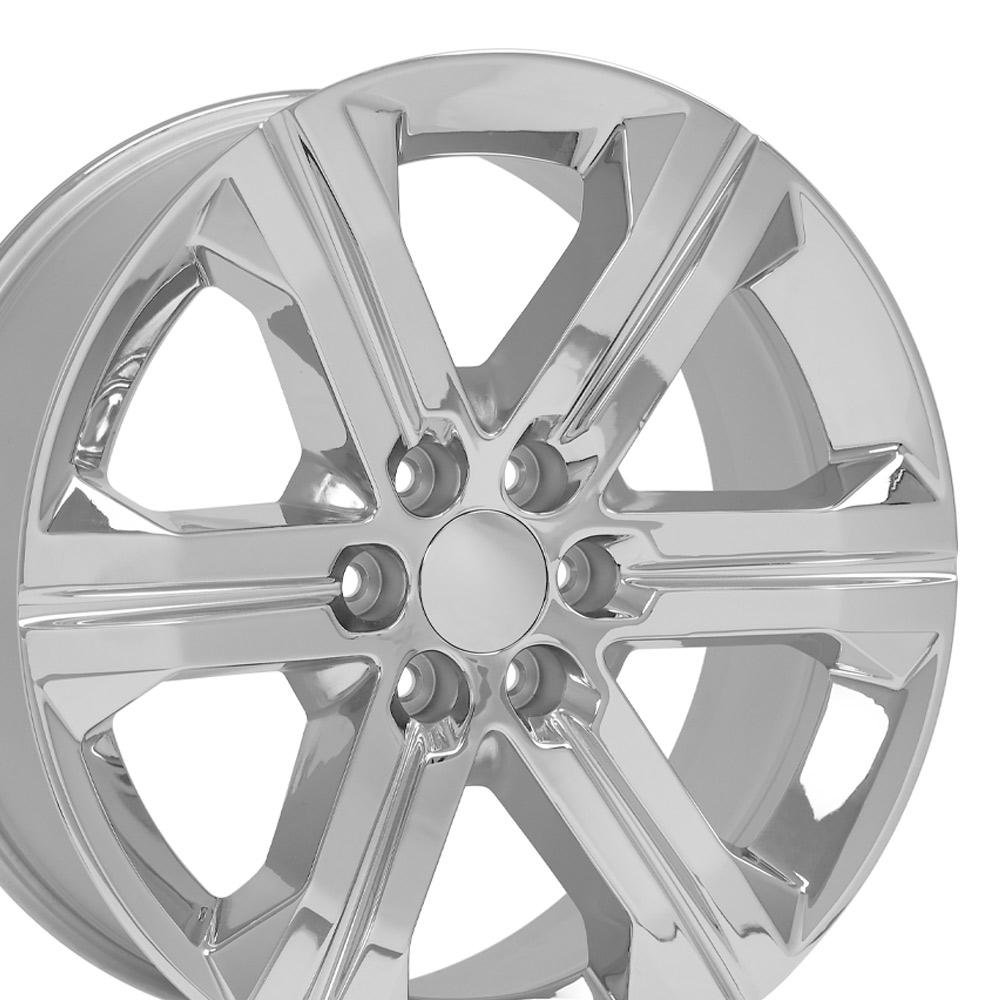 22" Replica Wheel CV60 Fits Chevy Silverado Rim 22x9 Chrome Wheel