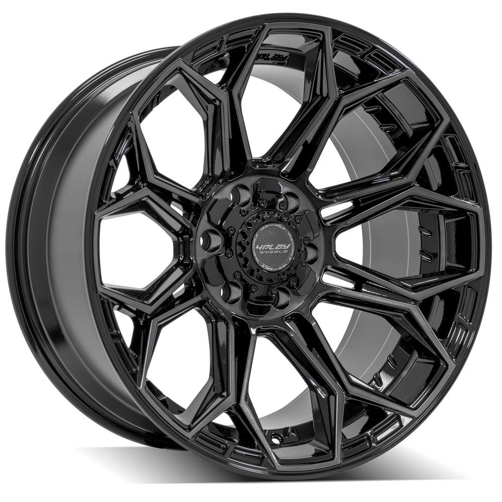 20" 4PLAY GEN3 Wheel fits GM-Ford-Lincoln-Nissan-Toyota - 4P83 Brushed Black 20x10