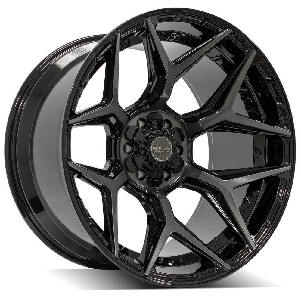 22" 4PLAY GEN3 Wheel fits GM-Ford-Lincoln-Nissan-Toyota - 4P06 Brushed Black 22x12