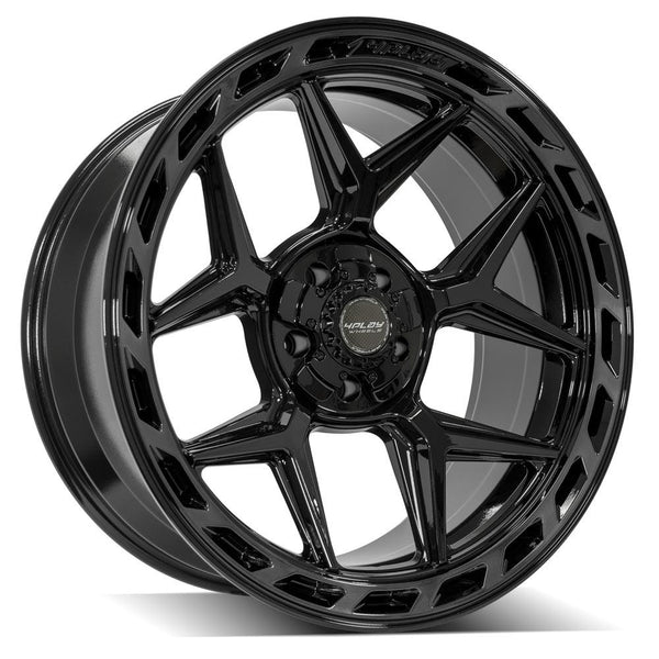 22" 4PLAY GEN3 Wheel fits GM-Ford-Lincoln-Nissan-Toyota - 4P55 Brushed Black 22x10