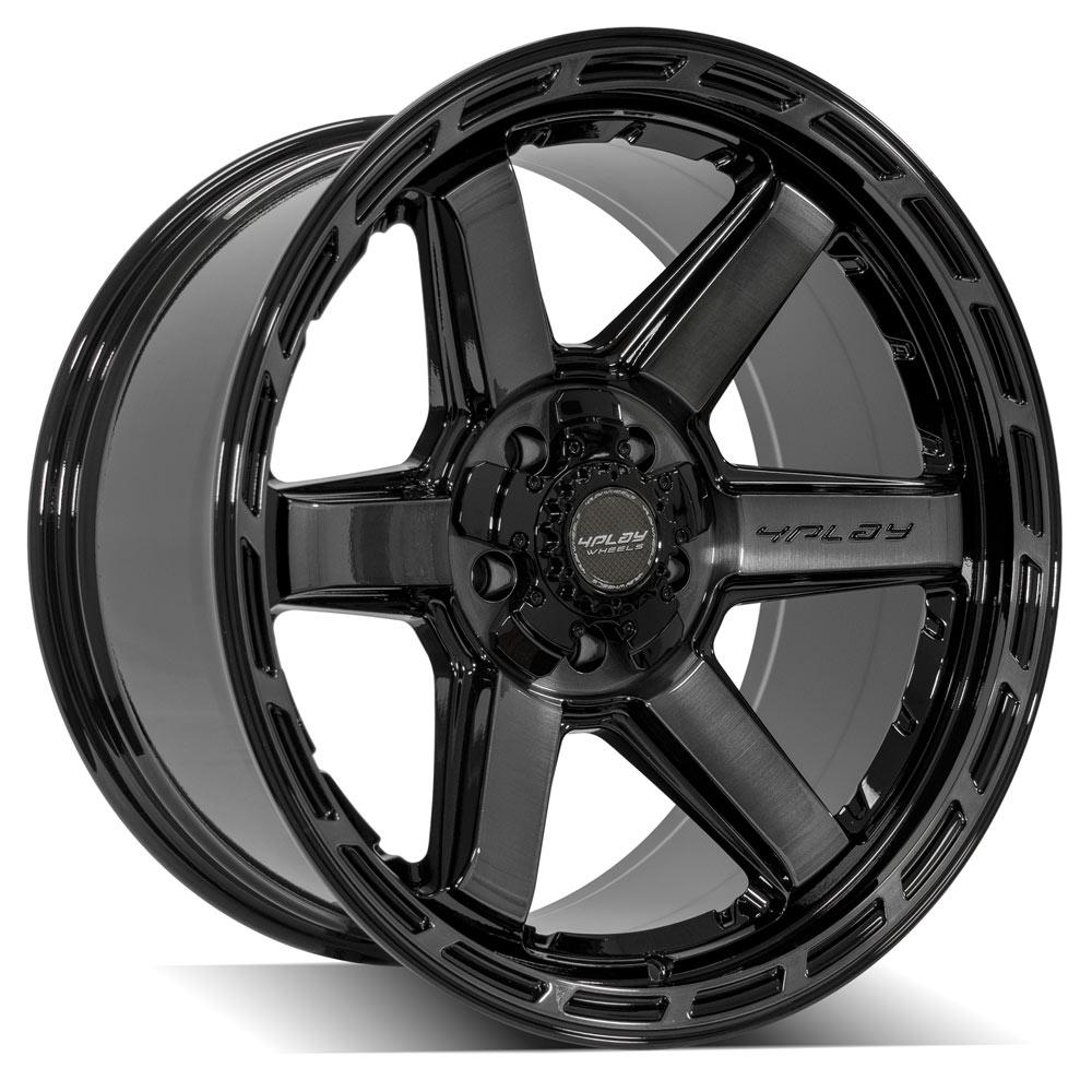 20" 4PLAY GEN3 Wheel fits GM-Ford-Lincoln-Nissan-Toyota - 4P63 Brushed Black 20x10