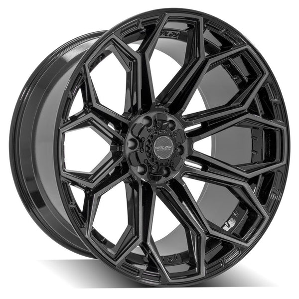 24" 4PLAY GEN3 Wheel fits Ram-Dodge-Jeep-GM-Ford - 4P83 Brushed Black 24x12