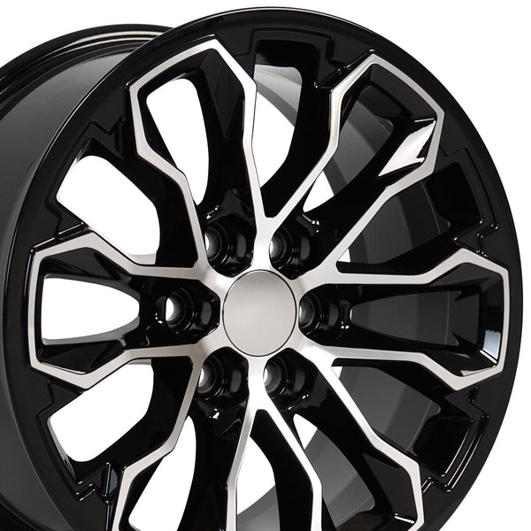 Fits Chevrolet Colorado ZR2 17x8 Black Machined Rims	