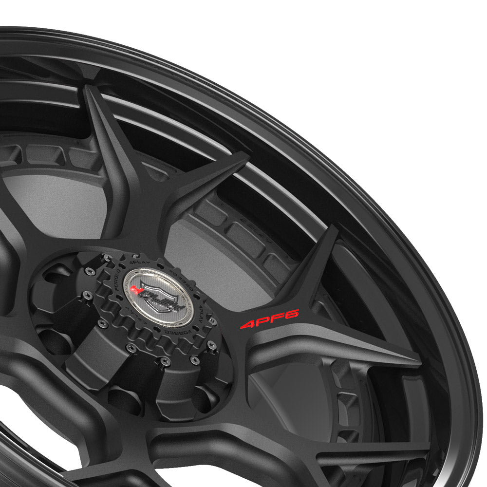 20x9 4PLAY Wheel for GM-Ford-Lincoln-Nissan-Toyota 4PF6 - Gloss Black Barrel with Matte Center|Suncoast Wheels high quality affordable replacement rims, replica OEM stock wheels, quality budget rims