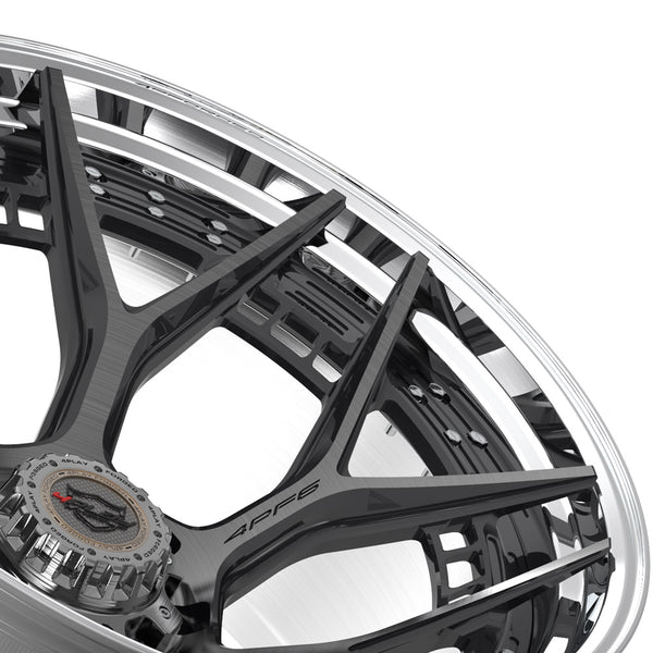 24x14 4PLAY Wheel for Chevy-GMC 4PF6 - Polished Barrel with Tinted Clear Center|Suncoast Wheels high quality affordable replacement rims, replica OEM stock wheels, quality budget rims