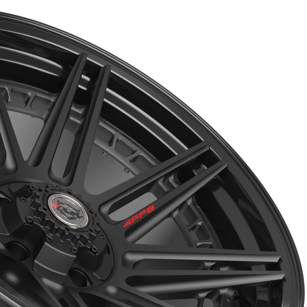 22x10 4PLAY Wheel for Ram-Dodge-Jeep-GM-Ford 4PF8 - Gloss Black Barrel with Matte Center|Suncoast Wheels high quality affordable replacement rims, replica OEM stock wheels, quality budget rims