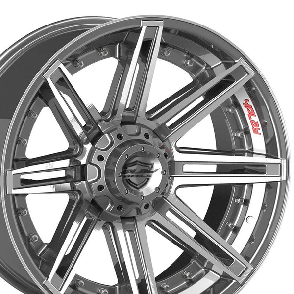 20" 4PLAY Wheel fits GM-Ford-Lincoln-Nissan-Toyota - 4P08 Brushed Gunmetal Rim 20x10