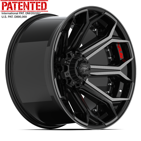 22" 4PLAY Wheel fits Chevy-GMC - 4P80R Brushed Black Rim 22x10