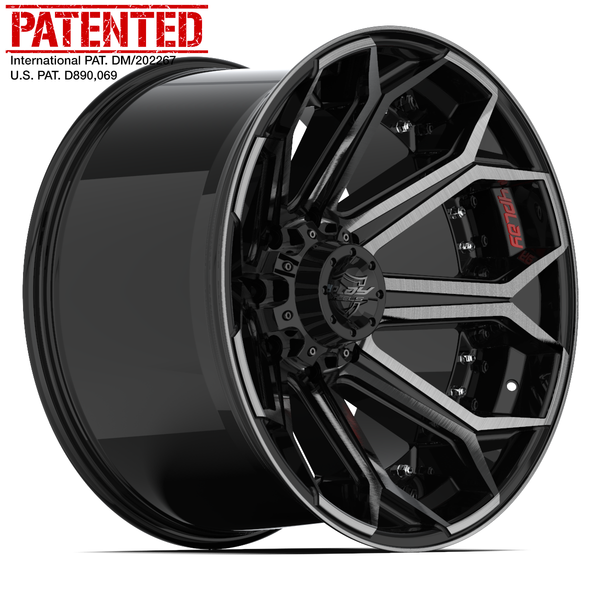 22" 4PLAY Wheel fits Ford - 4P80R Brushed Black Rim 22x12