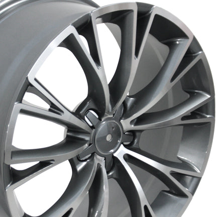 18" Fits Audi - A8 Style Replica Wheel - Gunmetal Mach'd Face 18x8.5 | Suncoast Wheels Audi factory replica wheels, Volkswagen OEM alloy wheels, affordable replica Audi wheels