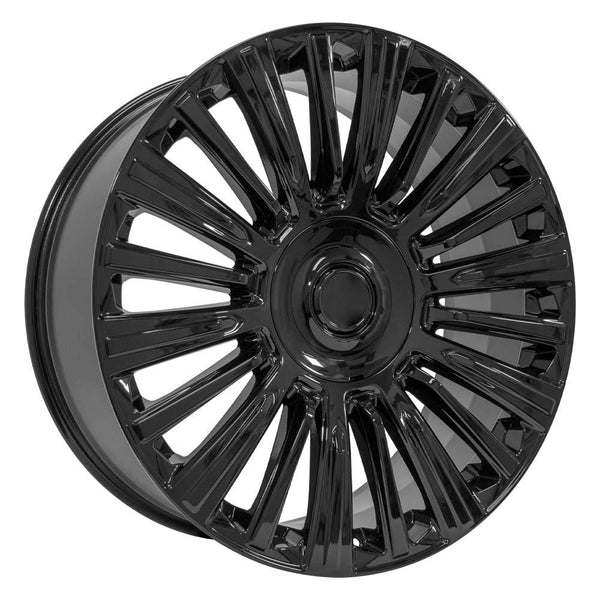24" Wheel fits Cadillac Escalade - CA92 Black 24x10
