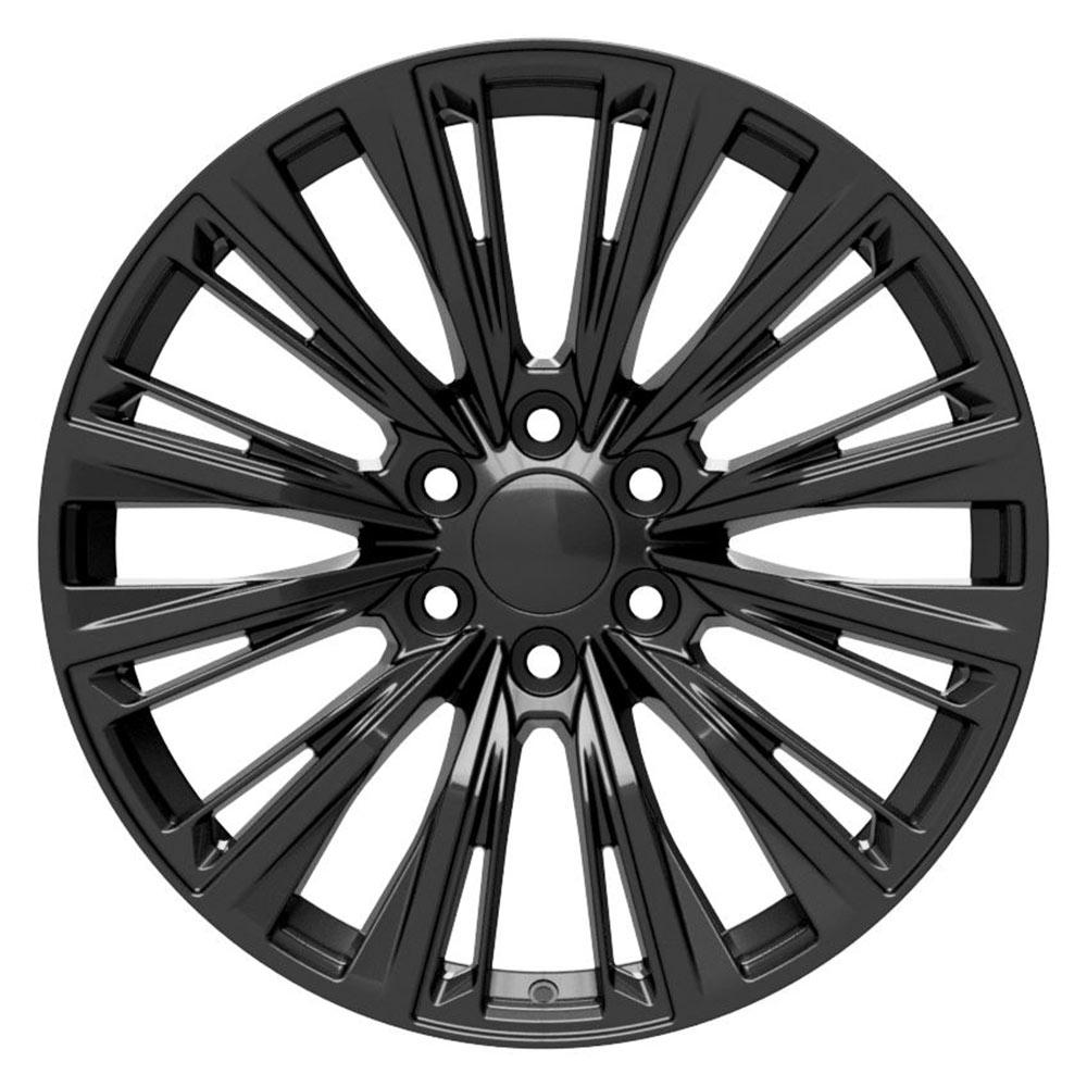 22" Wheel fits Cadillac Escalade - CA93 Black 22x9