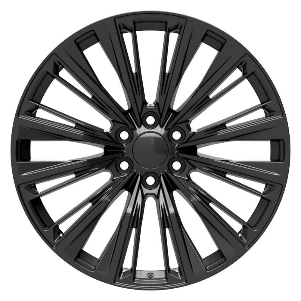 24" Wheel fits Cadillac Escalade - CA93 Black 24x10
