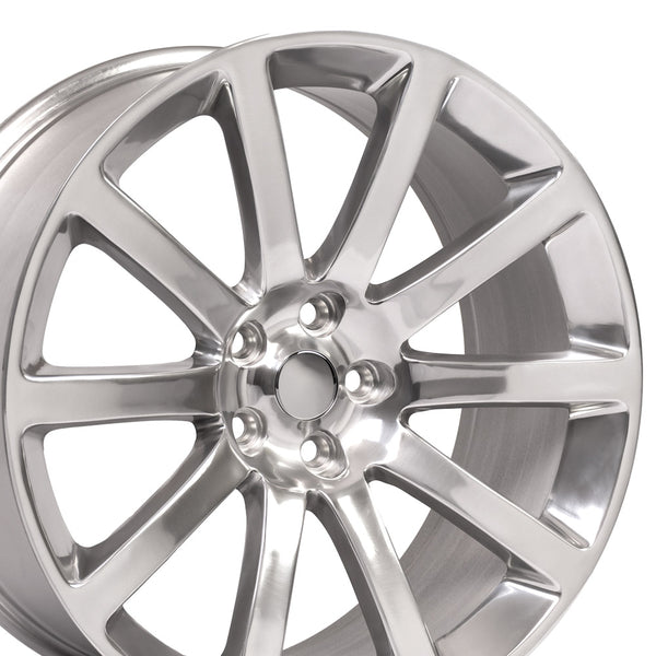 Fits Chrysler 300 SRT Rim - CL02 20x9 Polished Silver Inlay Chrysler 300 Wheel	
