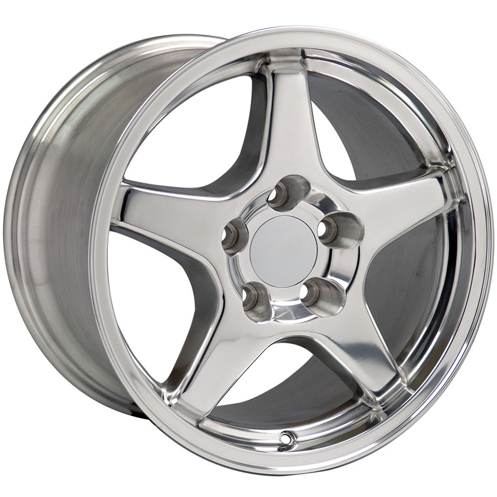 17" Fits Chevrolet - Corvette ZR1 Wheel - Polished 17x9.5 | Suncoast Wheels 22 inch OEM Chevy Wheels, factory Silverado 20 inch wheels, GMC replica wheels