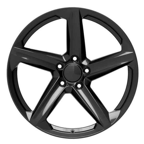 20" Wheel fits Chevrolet C8 Corvette - CV02D Black 20x11