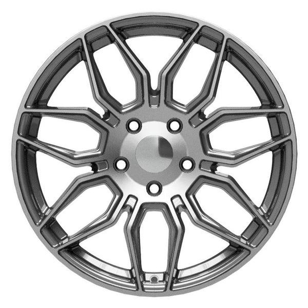 18" Wheel fits Chevrolet C7 Corvette - CV03C Gunmetal Machined 18x8.5