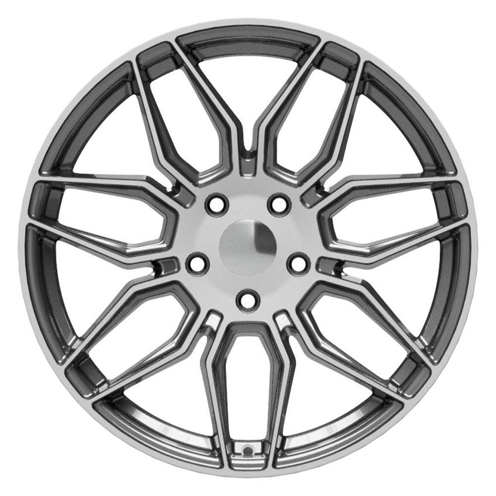 19" Replica Wheel fits Chevrolet C7 Corvette - CV03C Gunmetal Machined 19x10
