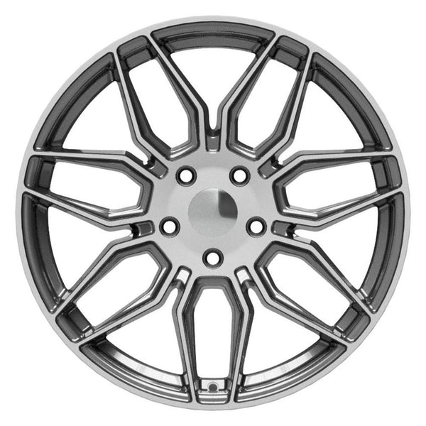 19" Wheel fits Chevrolet C7 Corvette - CV03C Gunmetal Machined 19x10