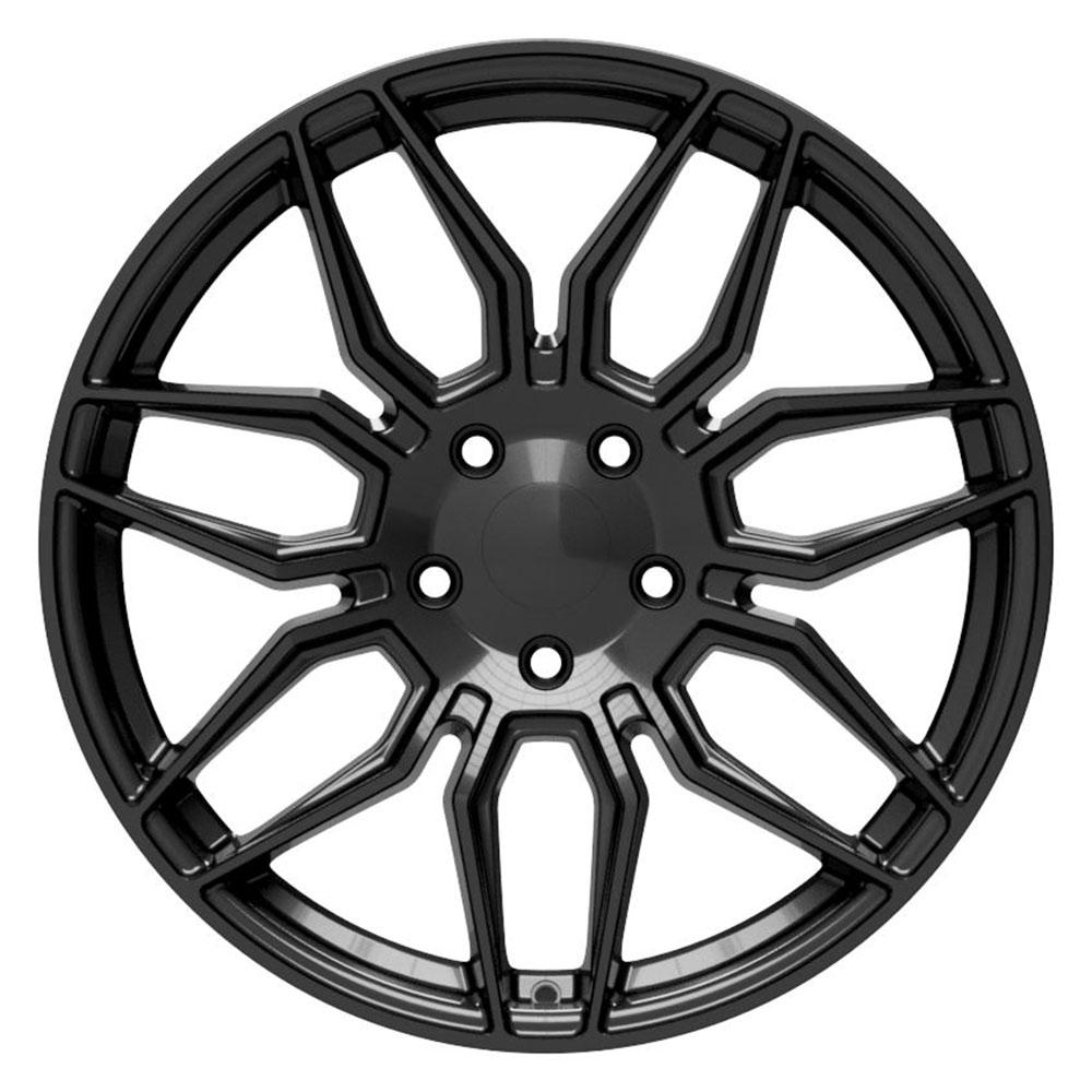 19" Replica Wheel fits Chevrolet C8 Corvette - CV03D Black 19x8.5