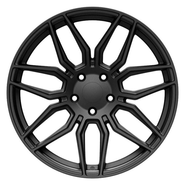 20" Wheel fits Chevrolet C8 Corvette - CV03D Satin Black 20x11