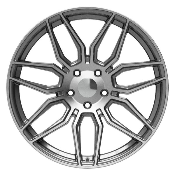 20" Wheel fits Chevrolet C8 Corvette - CV03D Gunmetal Machined 20x11