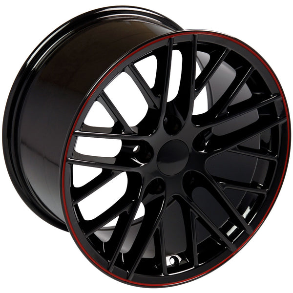 19" Fits Chevrolet - Corvette C6 ZR1 Wheel - Black 19x1 | Suncoast Wheels 22 inch OEM Chevy Wheels, factory Silverado 20 inch wheels, GMC replica wheels