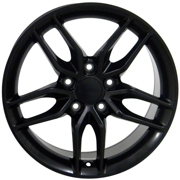 17" Fits Chevrolet - Corvette C7 Stingray Style Replica Wheel - Satin Black 17x9.5 | Suncoast Wheels 22 inch OEM Chevy Wheels, factory Silverado 20 inch wheels, GMC replica wheels