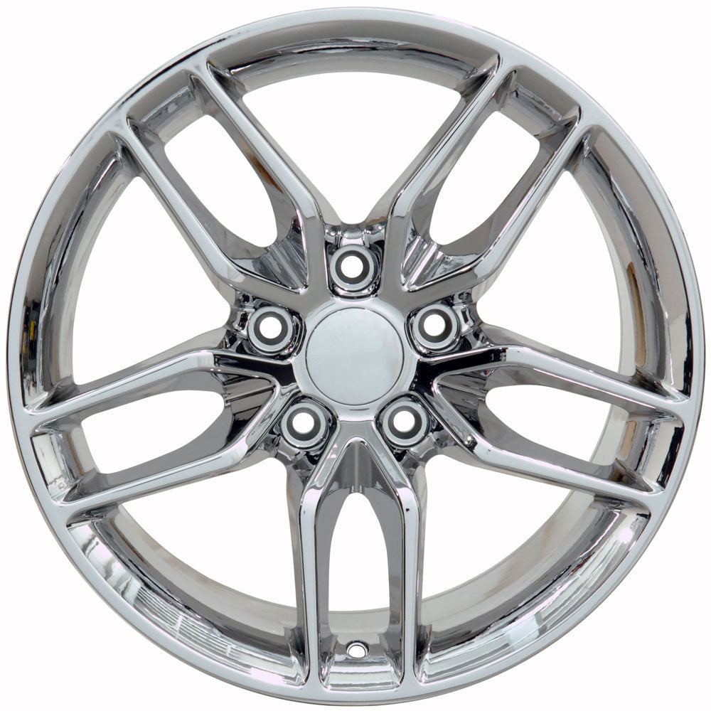 18" fits Chevrolet - Corvette Deep Dish Wheel Replica - Chrome 18x1.5 | Suncoast Wheels 22 inch OEM Chevy Wheels, factory Silverado 20 inch wheels, GMC replica wheels