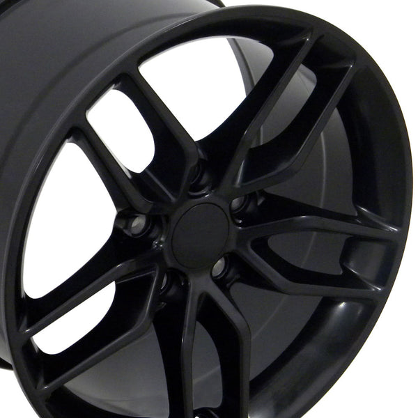 19" Fits Chevrolet - Corvette Stingray Style Replica Wheel - Satin Black 19x1 | Suncoast Wheels 22 inch OEM Chevy Wheels, factory Silverado 20 inch wheels, GMC replica wheels