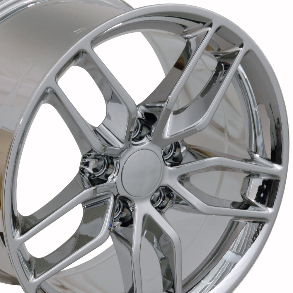19" Fits Chevrolet - Corvette Stingray Style Replica Wheel - PVD Chrome 19x1 | Suncoast Wheels 22 inch OEM Chevy Wheels, factory Silverado 20 inch wheels, GMC replica wheels
