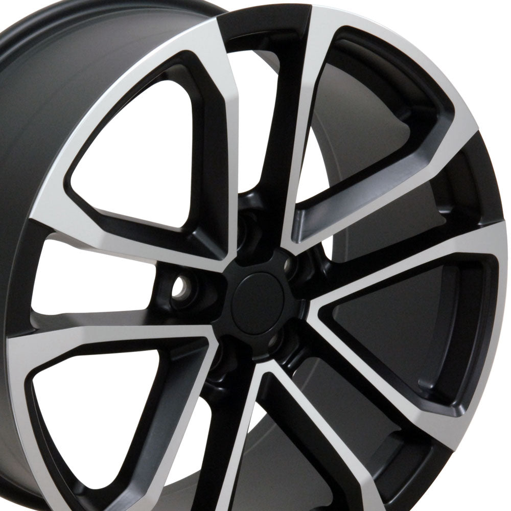 20" Fits Chevrolet - Camaro ZL1 Style Replica Wheel - Satin Black with a Mach'd Face 2x9.5 | Suncoast Wheels 22 inch OEM Chevy Wheels, factory Silverado 20 inch wheels, GMC replica wheels