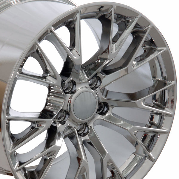 17" Fits Chevrolet - Corvette C7 Z6 Style Replica Wheel - Chrome 17x9.5 | Suncoast Wheels 22 inch OEM Chevy Wheels, factory Silverado 20 inch wheels, GMC replica wheels