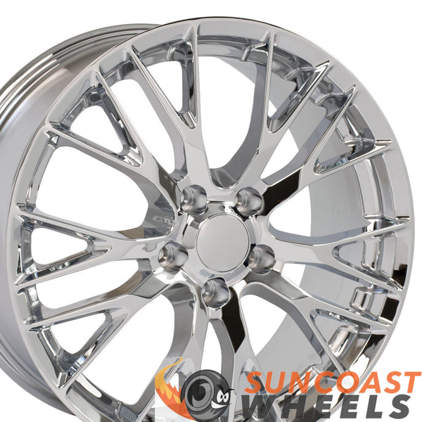 Fits Corvette Wheel - C7 Z06 Rim Style - CV22C 20x10 Chrome Corvette Rim	