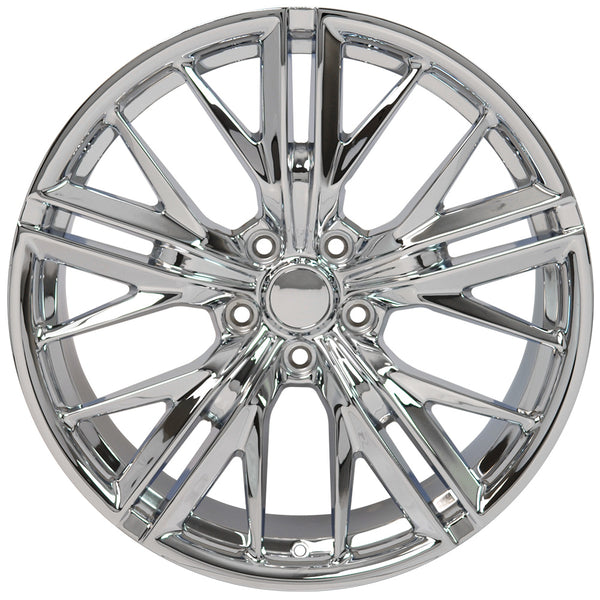 20" fits Chevrolet - Camaro ZL1 Wheel Replica - Chrome 2x8.5 | Suncoast Wheels 22 inch OEM Chevy Wheels, factory Silverado 20 inch wheels, GMC replica wheels