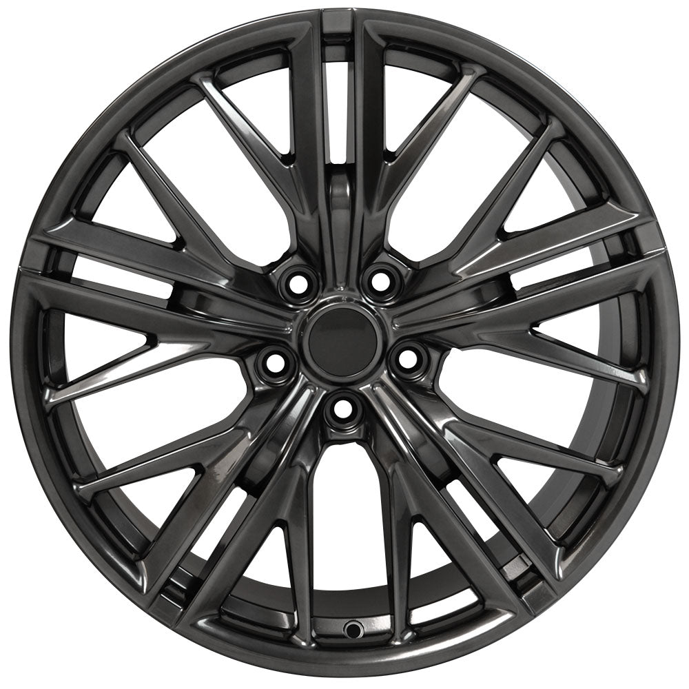 20" fits Chevrolet - Camaro ZL1 Wheel Replica - Hyper Black 2x8.5 | Suncoast Wheels 22 inch OEM Chevy Wheels, factory Silverado 20 inch wheels, GMC replica wheels