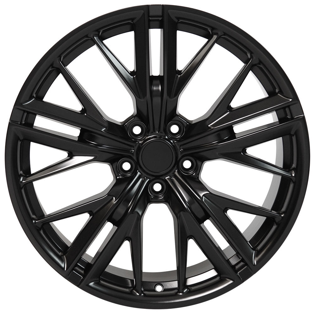 20" fits Chevrolet - Camaro ZL1 Wheel Replica - Satin Black 2x9.5 | Suncoast Wheels 22 inch OEM Chevy Wheels, factory Silverado 20 inch wheels, GMC replica wheels