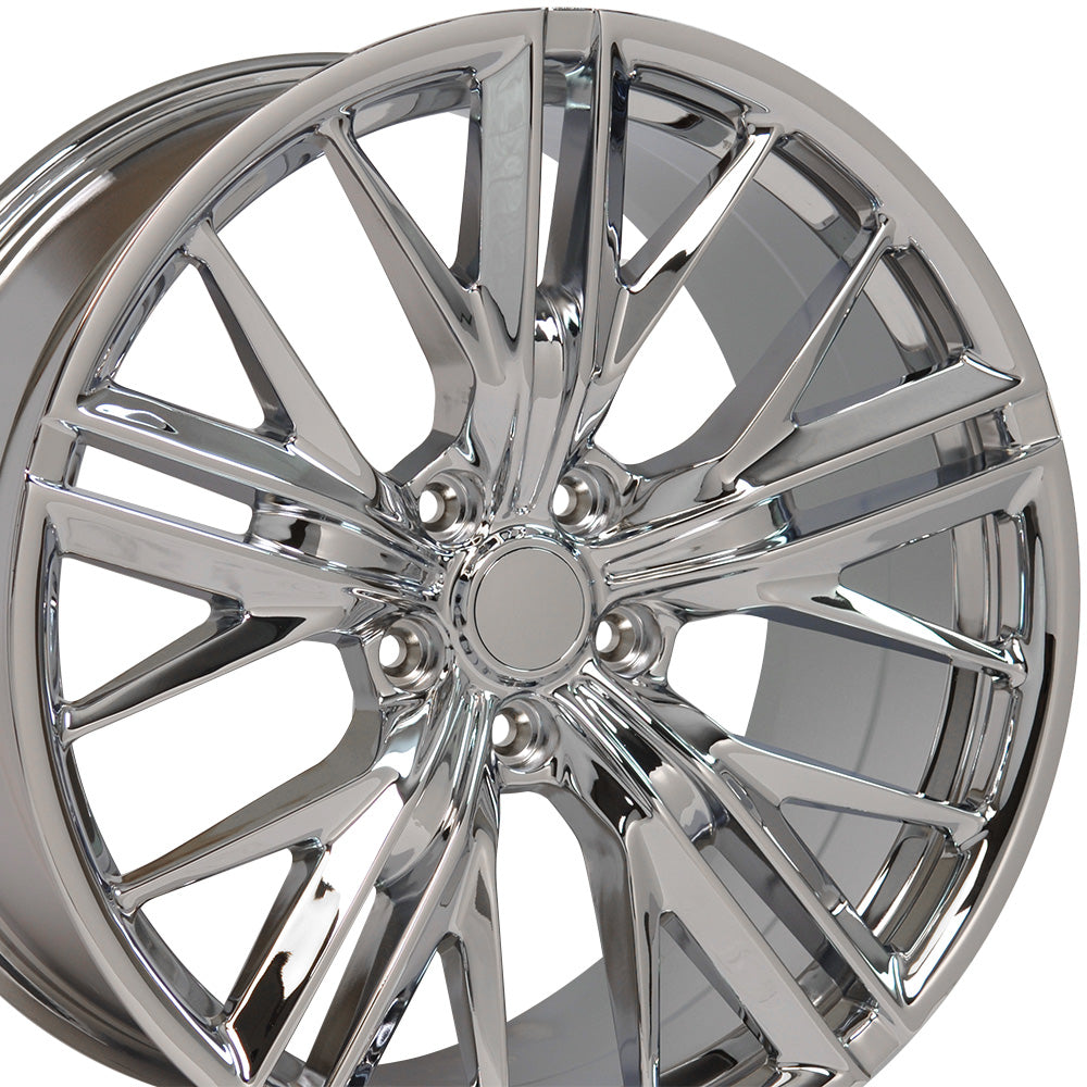 20" fits Chevrolet - Camaro ZL1 Wheel Replica - Chrome 2x9.5 | Suncoast Wheels 22 inch OEM Chevy Wheels, factory Silverado 20 inch wheels, GMC replica wheels