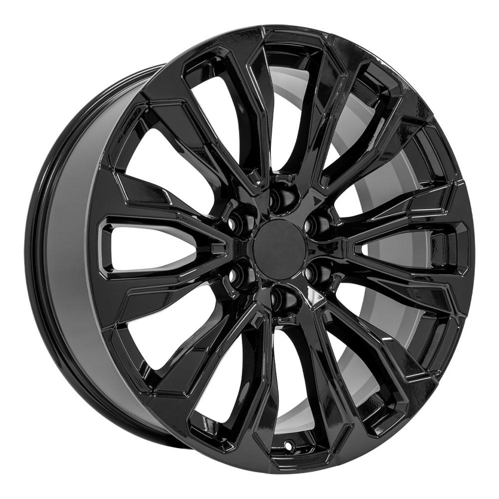 22" Replica Wheel fits GMC Yukon 1500 - CV30 Black 22x9