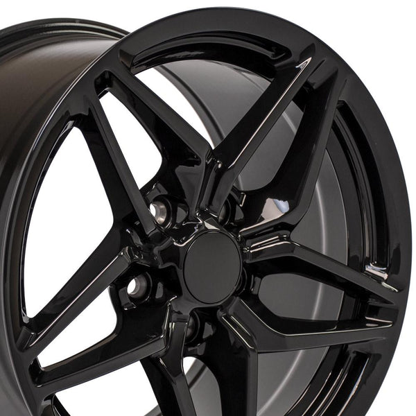18 inch Rim fits Corvette - CV31 C7 ZR1 Style Black Wheel 18x10.5
