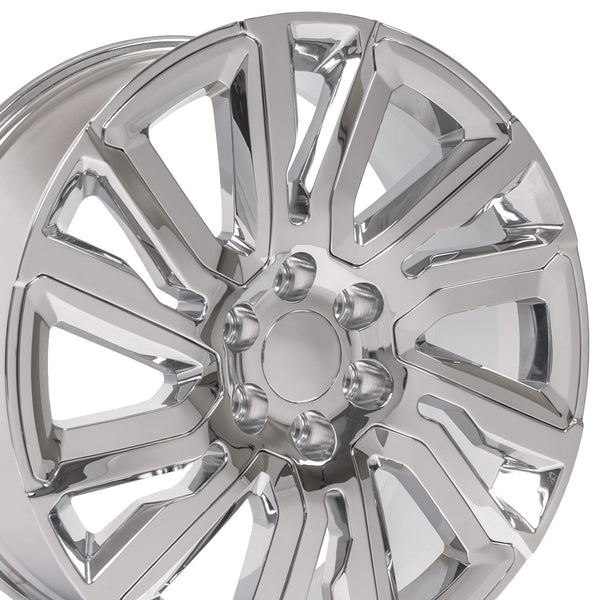 22" Chrome with Chrome Insert Rims fit GMC Sierra 1500 22x9