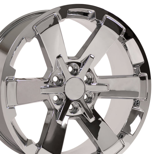 22" Rim fits Silverado Rally Style Chrome 22x9 Wheel Hollander 5662